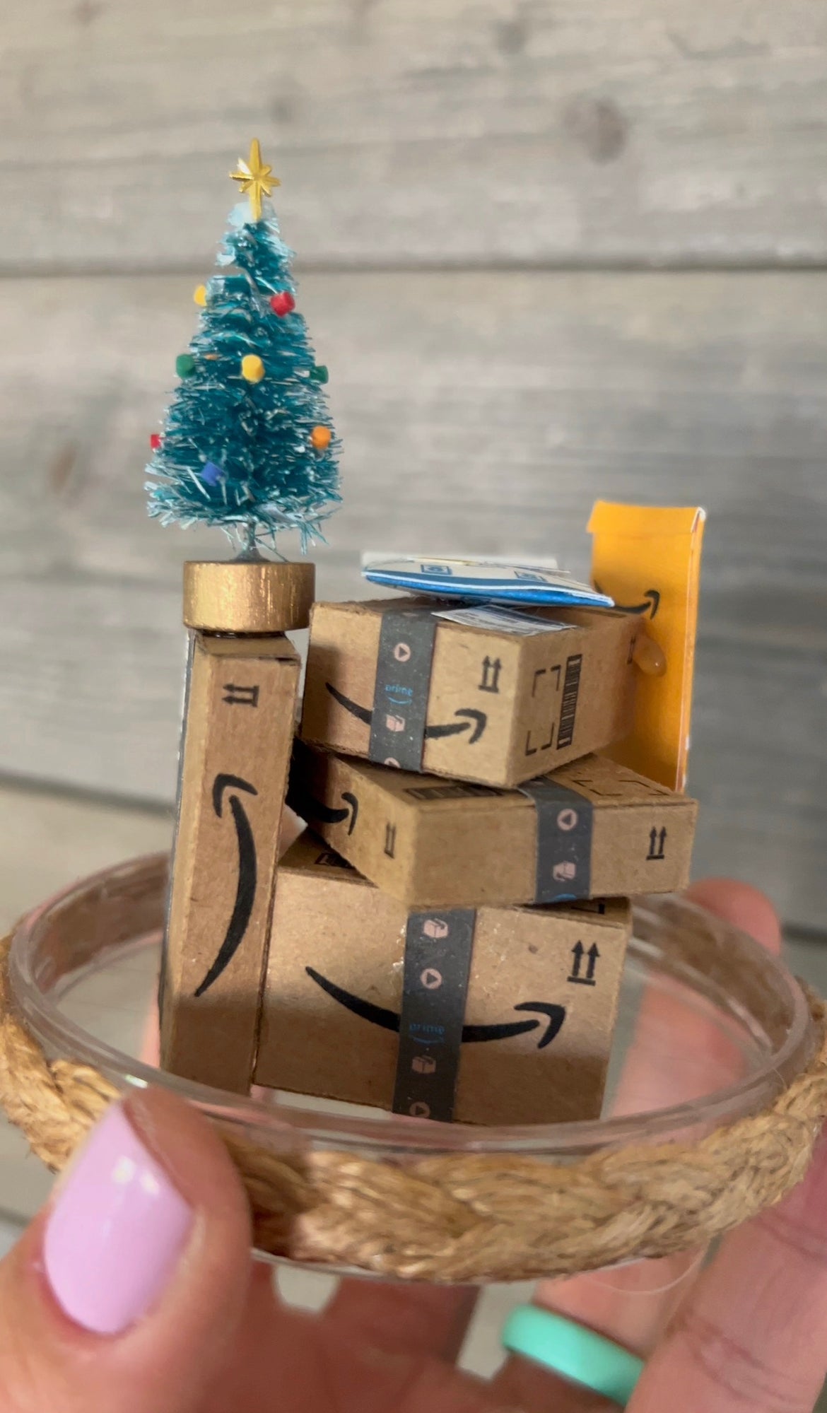 Here Comes Amazon Miniature Christmas Ornament
