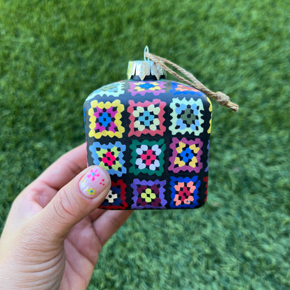 Granny Square Crochet Christmas Ornament