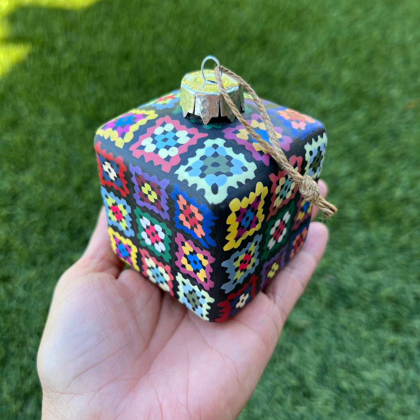 Granny Square Crochet Christmas Ornament