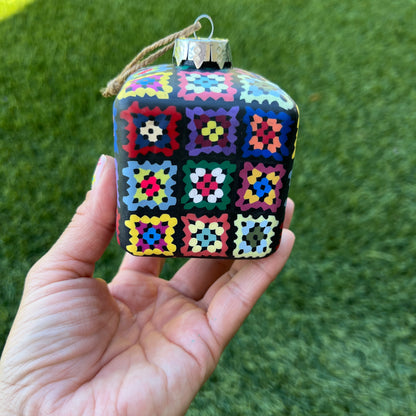 Granny Square Crochet Christmas Ornament