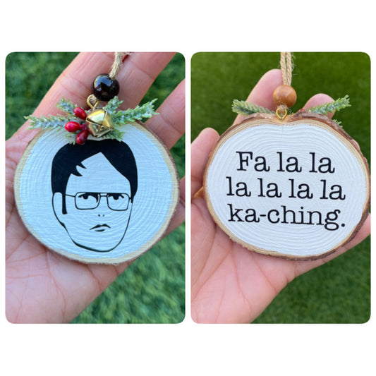 Dwight Schrute's Fa la la Christmas Keepsake Ornament