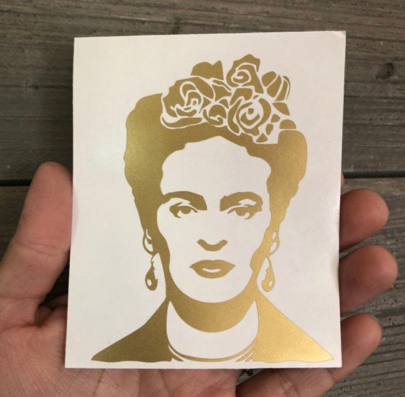 Gold Frida Kahlo decal